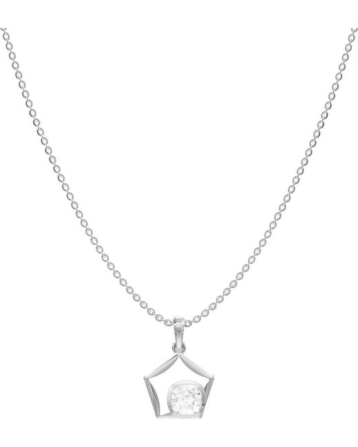 Lab Grown Diamonds Metallic 14K 1.50 Ct. Tw. Lab-Grown Diamond Necklace