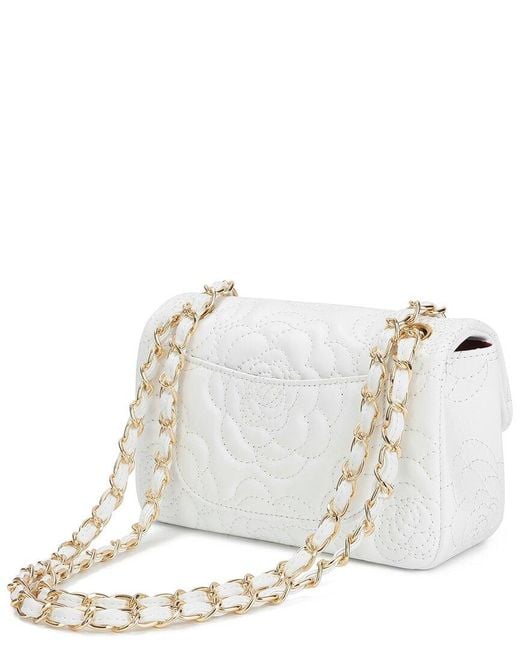 Tiffany & Fred Paris White Quilted Leather Crossbody