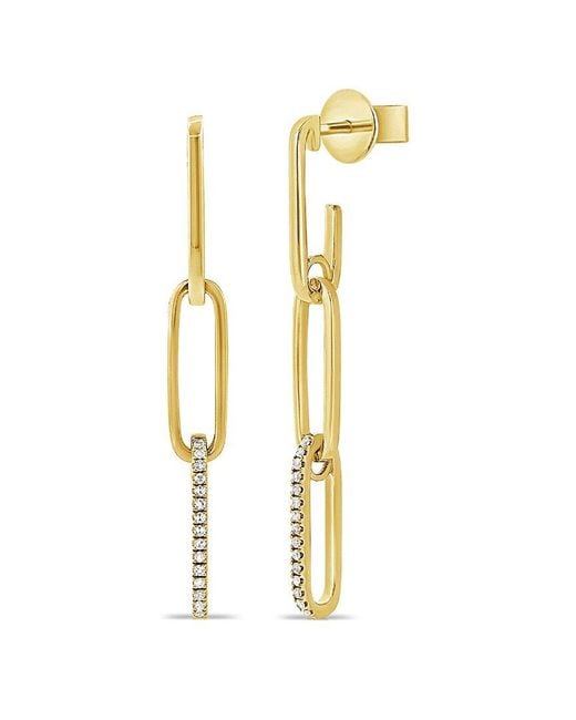 Sabrina Designs Metallic 14K 0.08 Ct. Tw. Diamond Link Earrings