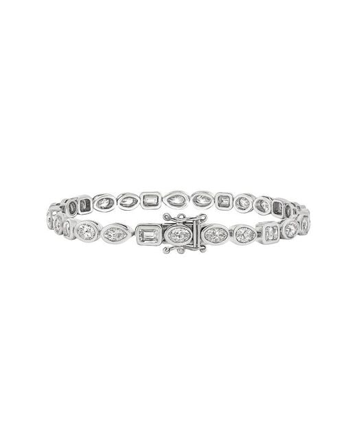 Prince Diamond & Jewelry White 14K 5.70 Ct. Tw. Lab-Grown Diamond Lab-Grown Multi- Shape Bracelet