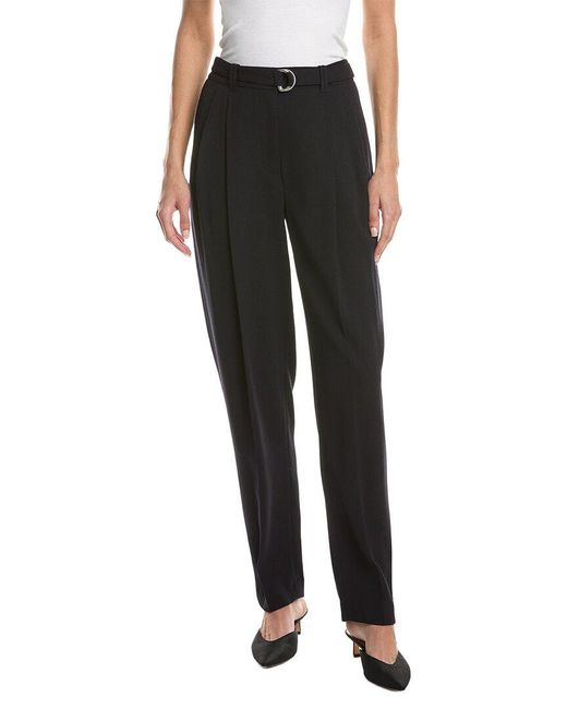 3.1 Phillip Lim Black Double Pleat Tapered Wool Trouser