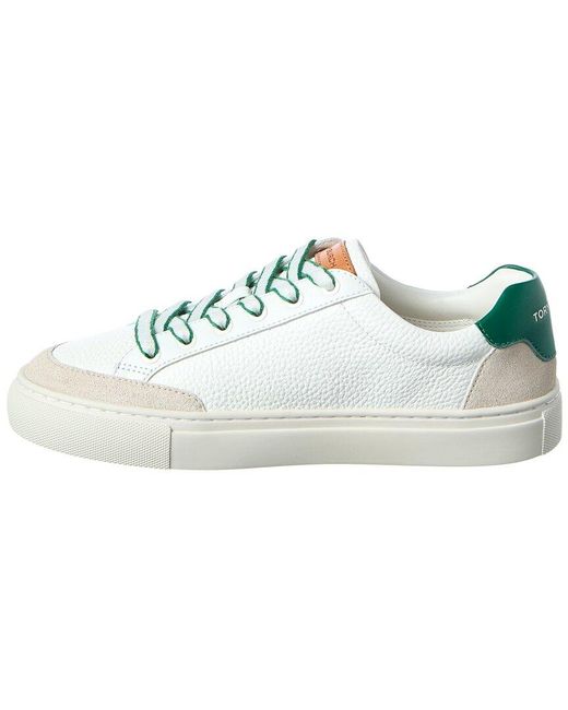 Tory Burch Blue Colorblocked Leather Sneaker