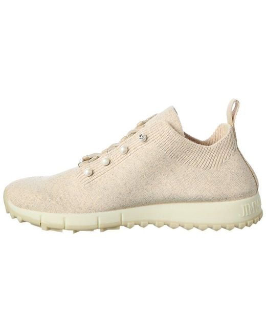 Jimmy Choo Natural Veles Cashmere Sneaker