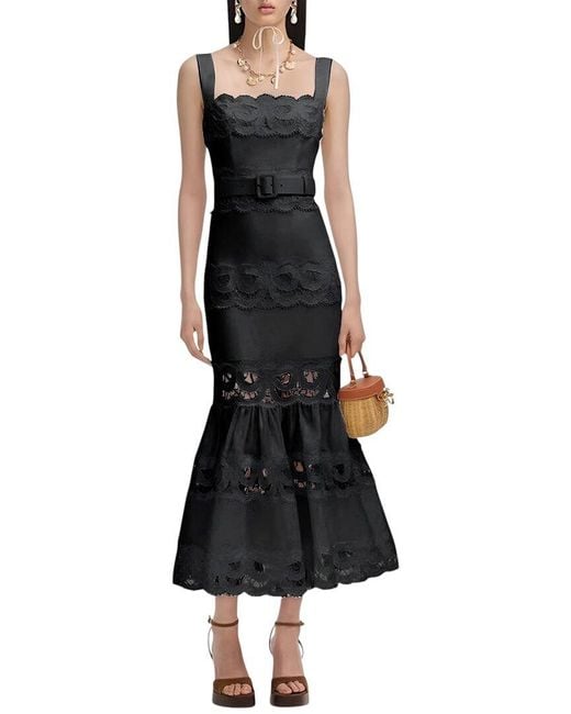 MIRA RICHI Black Midi Dress