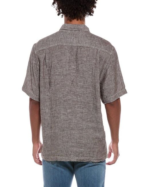 Tommy Bahama Gray Paradise Breezer Linen Shirt for men