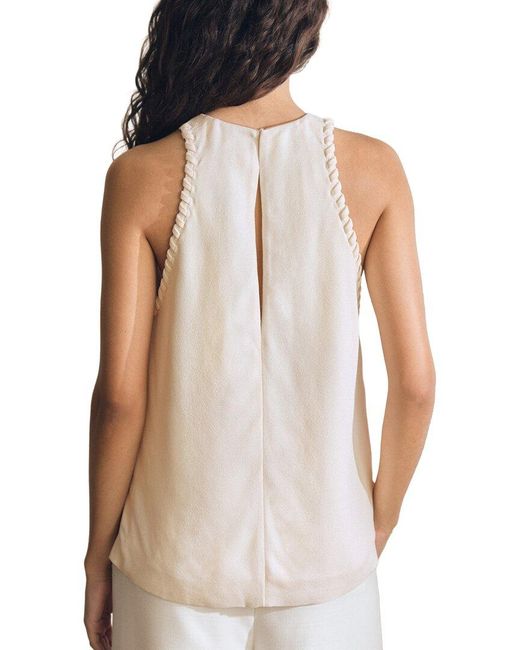 Reiss White Amelia Cut Out Detail Top