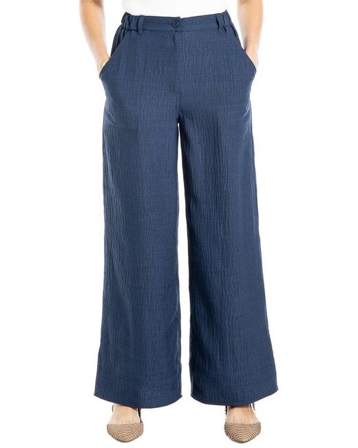 Max Studio Blue Wide Leg Pant