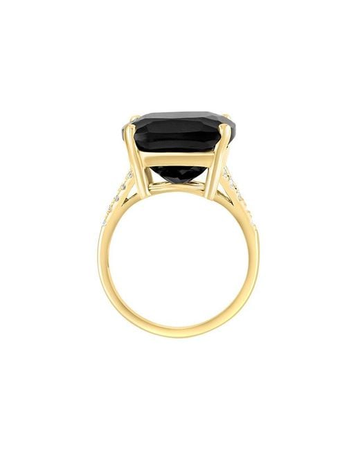 Effy Fine Jewelry Black 14K 11.00 Ct. Tw. Diamond & Onyx Ring