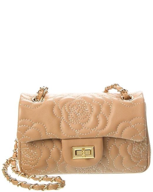 Tiffany & Fred Paris Natural Quilted Leather Crossbody