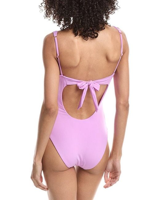 Becca Purple Viviana Plunge One-Piece