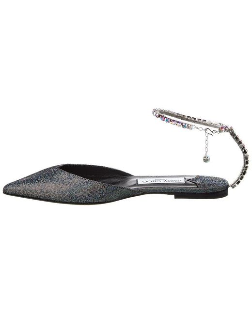 Jimmy Choo Metallic Saeda Suede Flat