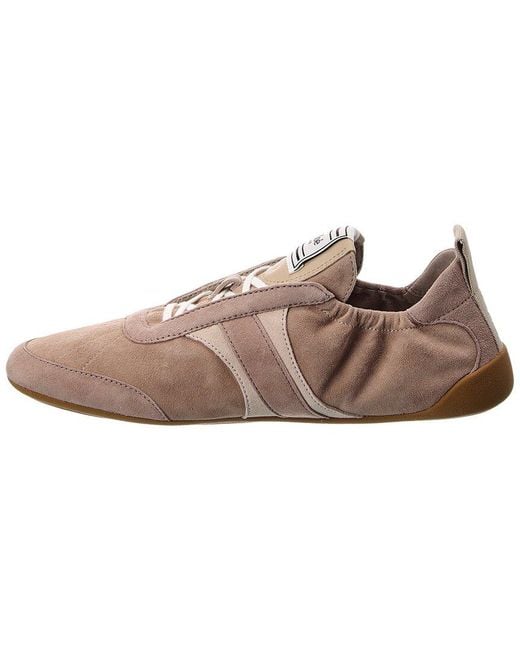 Chloé Pink Kick Suede Sneaker