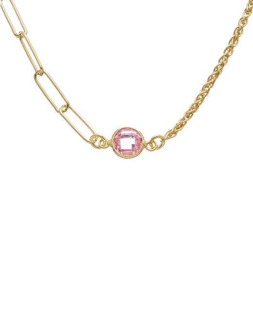Meshmerise Metallic 18K Over 1.00 Ct. Tw. Topaz Necklace