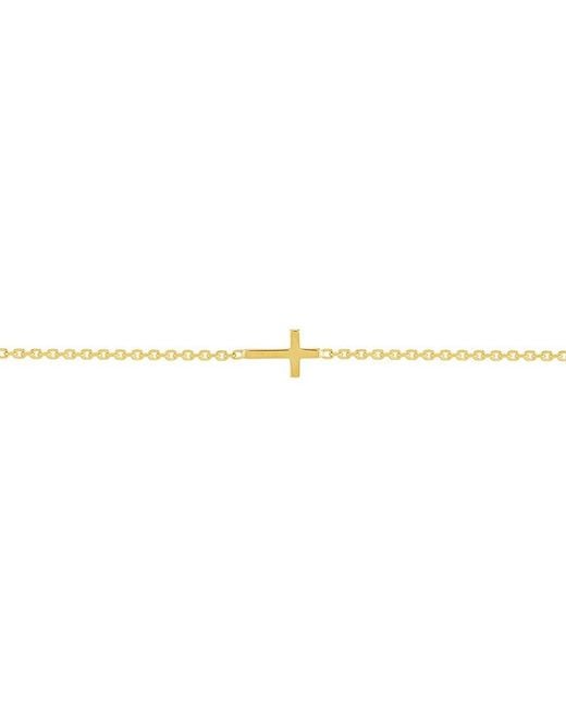 HAWLEY ST White 14K Religious Anklet
