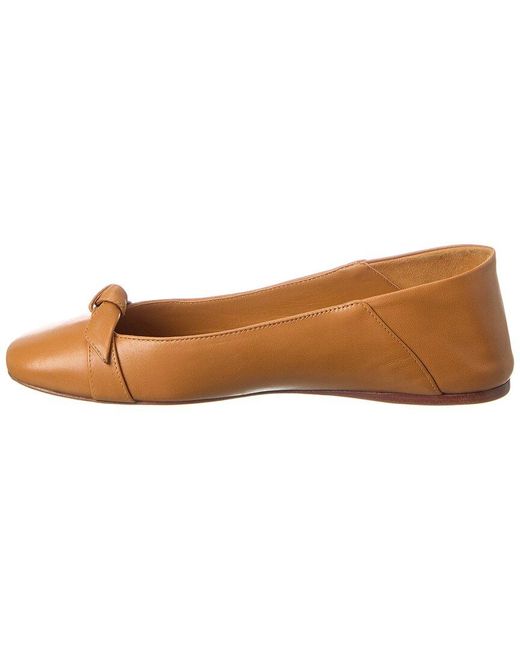 Alexandre Birman Brown Clarita Collapsible Leather Flat