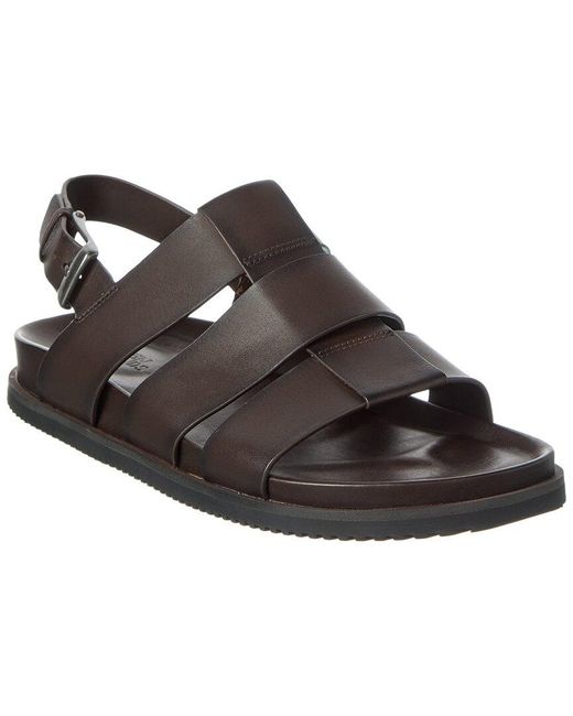 Allen Edmonds Brown Damien Leather Sandal for men