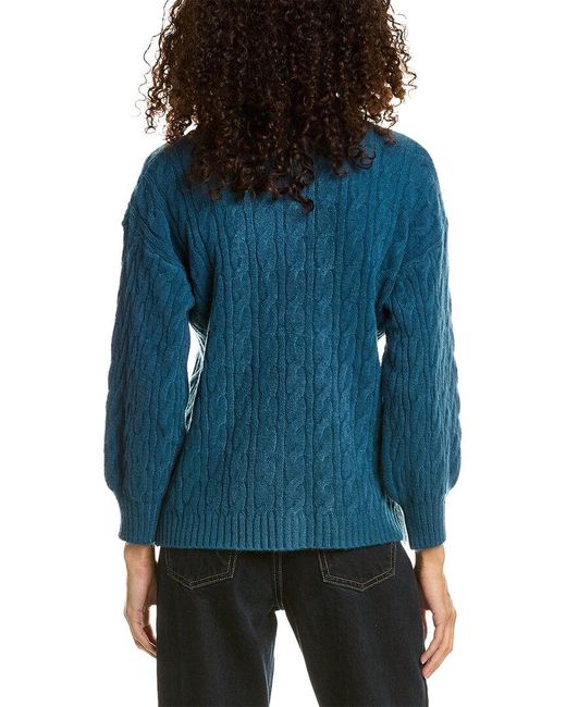7021 Blue Cable Knit Sweater