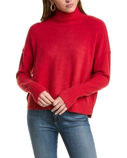 Free People Red Vancouver Turtleneck Sweater