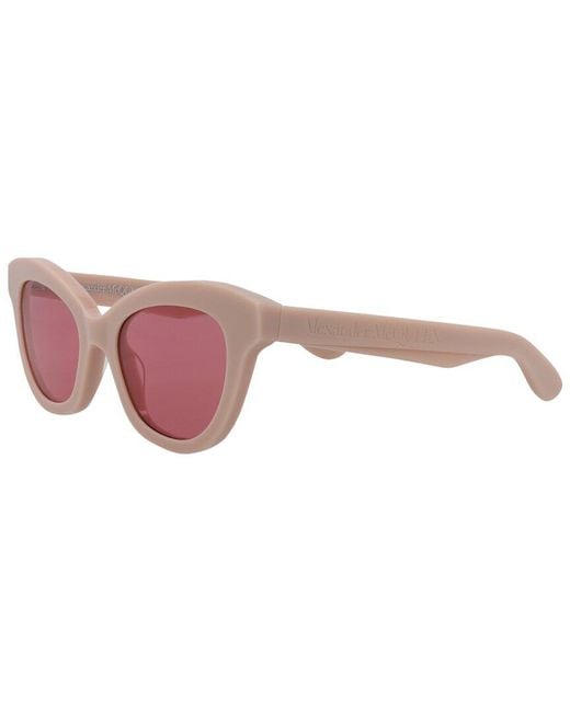 McQueen Pink Am0391s 51mm Sunglasses