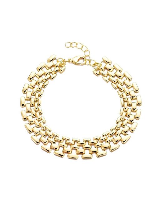 Adornia Metallic 14K Plated Grid Chain Bracelet
