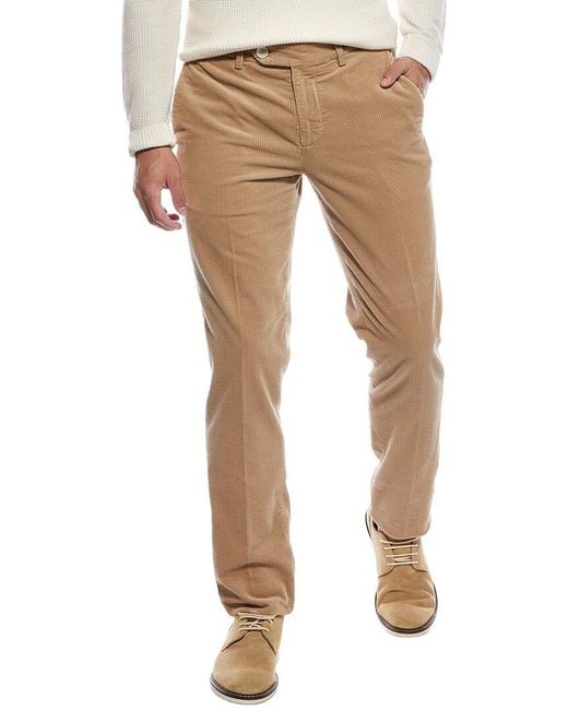 Brunello Cucinelli Natural Italian Fit Corduroy Pant for men