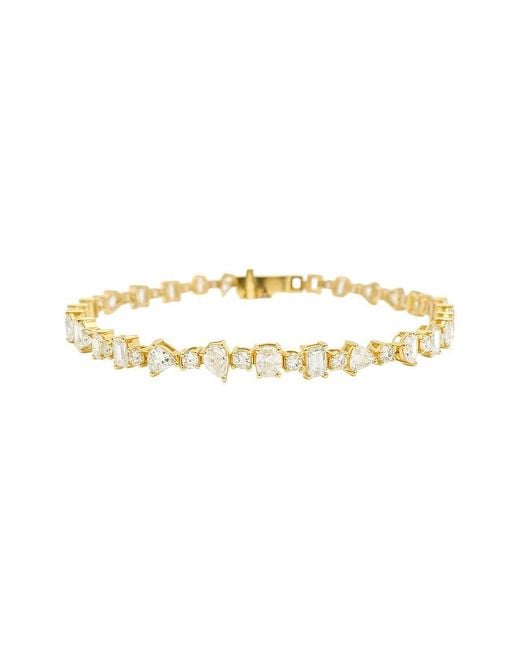 Maitre De Diamant Metallic 14K 5.30 Ct. Tw. Lab-Grown Diamond Mixed-Shape Diamond Tennis Bracelet