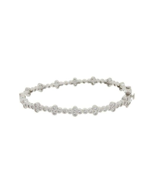 Juvell White 18K Plated Cz Bangle Bracelet