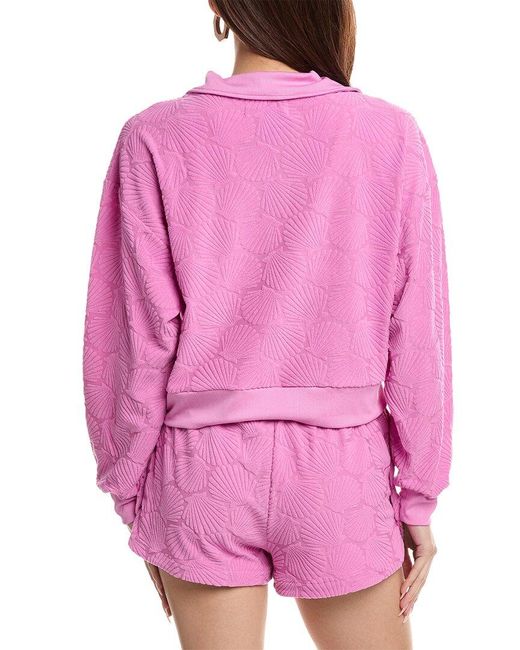 Beach Riot Pink Martina Polo Pullover