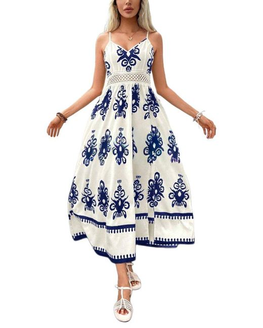 CHARLOTTE GREEN Blue Midi Dress