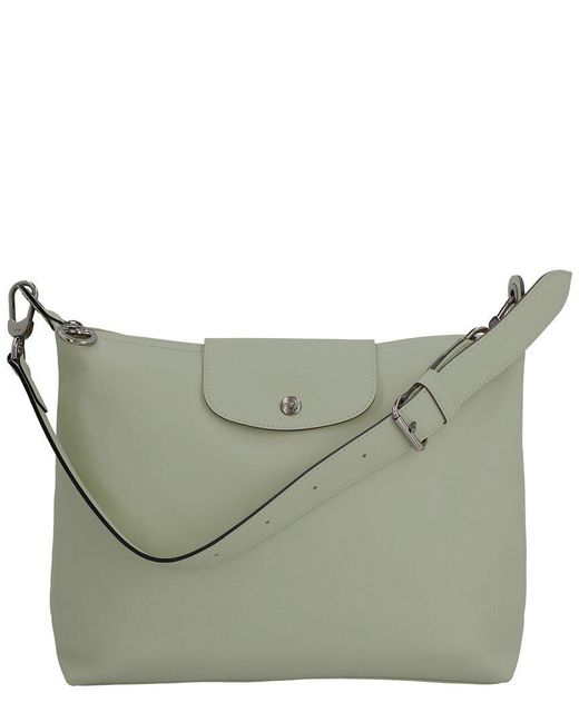Longchamp Gray Le Pliage Xtra Medium Leather Hobo Bag