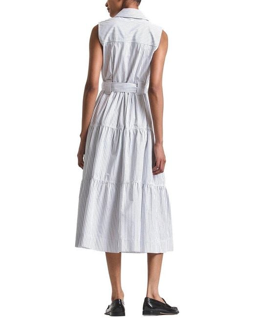 10 Crosby Derek Lam White Florence Sleeveless Shirt Dress