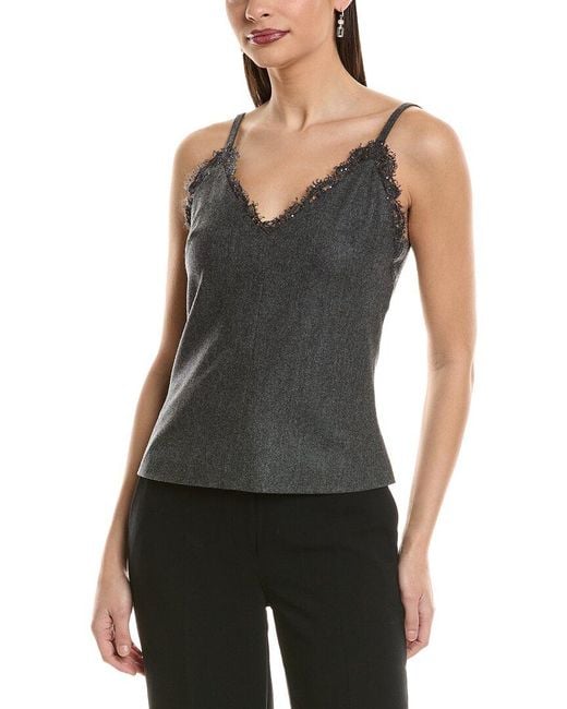 Brunello Cucinelli Black Wool & Cashmere-blend Cami