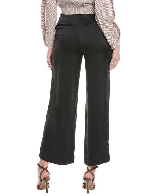 Theory Blue Satin Classic Pant