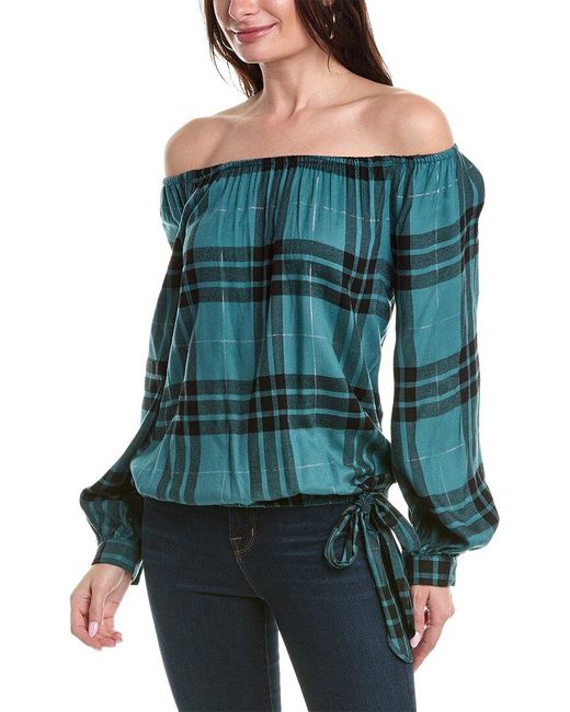 Vince Camuto Green Off-the-shoulder Blouse