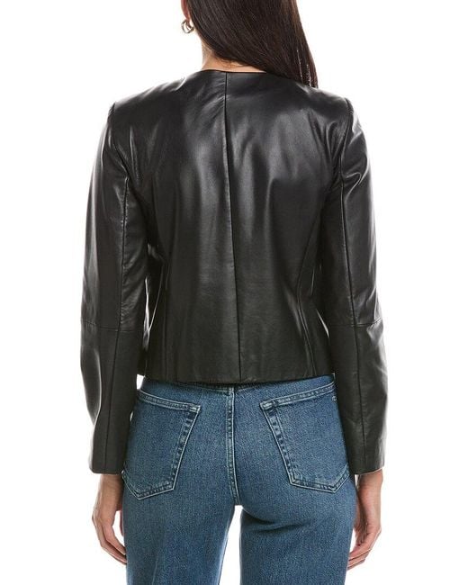 Marella Black Kaya Leather Jacket