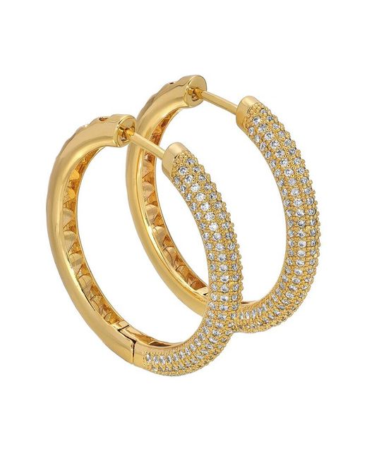 Eye Candy LA Metallic Cz Hoop Earring