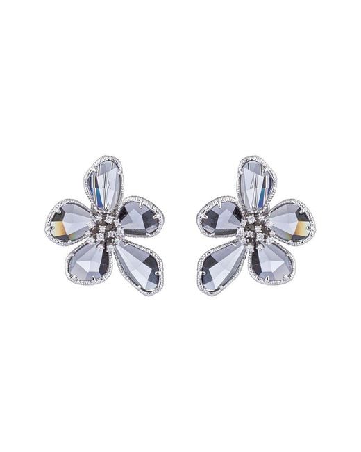 Eye Candy LA Blue The Luxe Collection Cz Dina Earrings