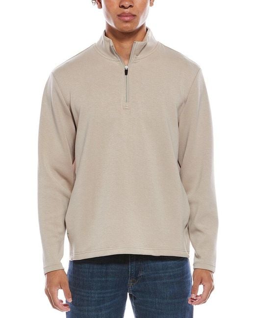 Report Collection Natural 1/4-Zip Scuba Mock Neck Sweatshirt for men