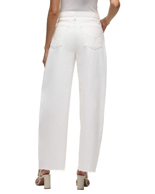 Hudson White Bailey Relaxed Barrel Jean