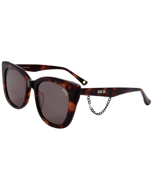 Anna Sui Brown As2209 56mm Sunglasses