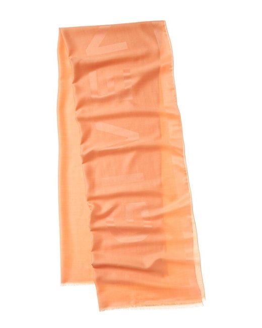 Givenchy Orange 4G Logo Blended Scarf