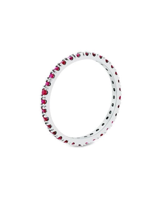 LEVARON White 14K 0.60 Ct. Tw. Ruby Stackable Ring