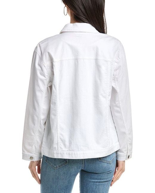 Eileen Fisher White Jean Jacket