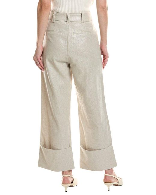 Cinq À Sept Natural Vassi Linen-Blend Pant