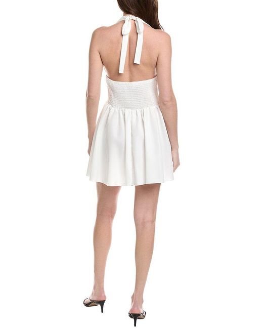 IPPONELLI White Halter Neck Mini Dress