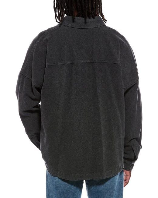 Palm Angels Black Shirt Jacket for men