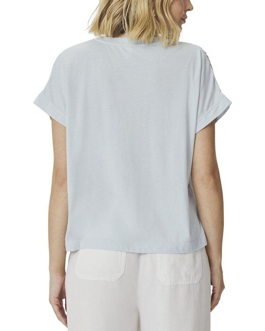 Splendid Blue Shirred T-Shirt