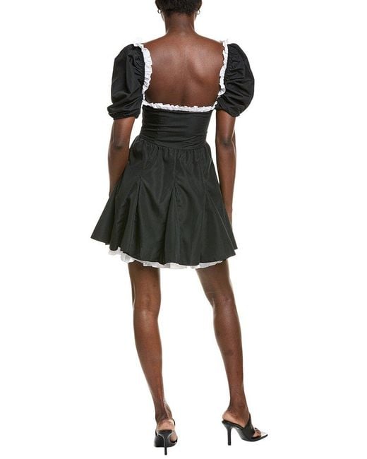 IPPONELLI Black Ruffle Mini Dress