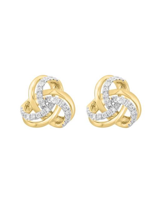 Effy Fine Jewelry Metallic 14K 0.37 Ct. Tw. Diamond Earrings