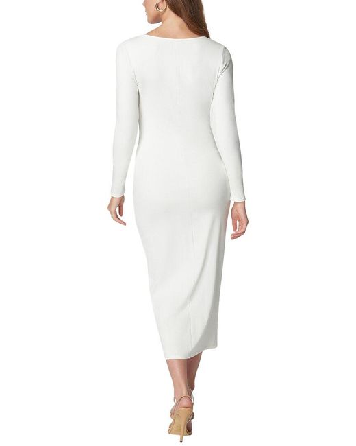Bebe White Rib Maxi Dress